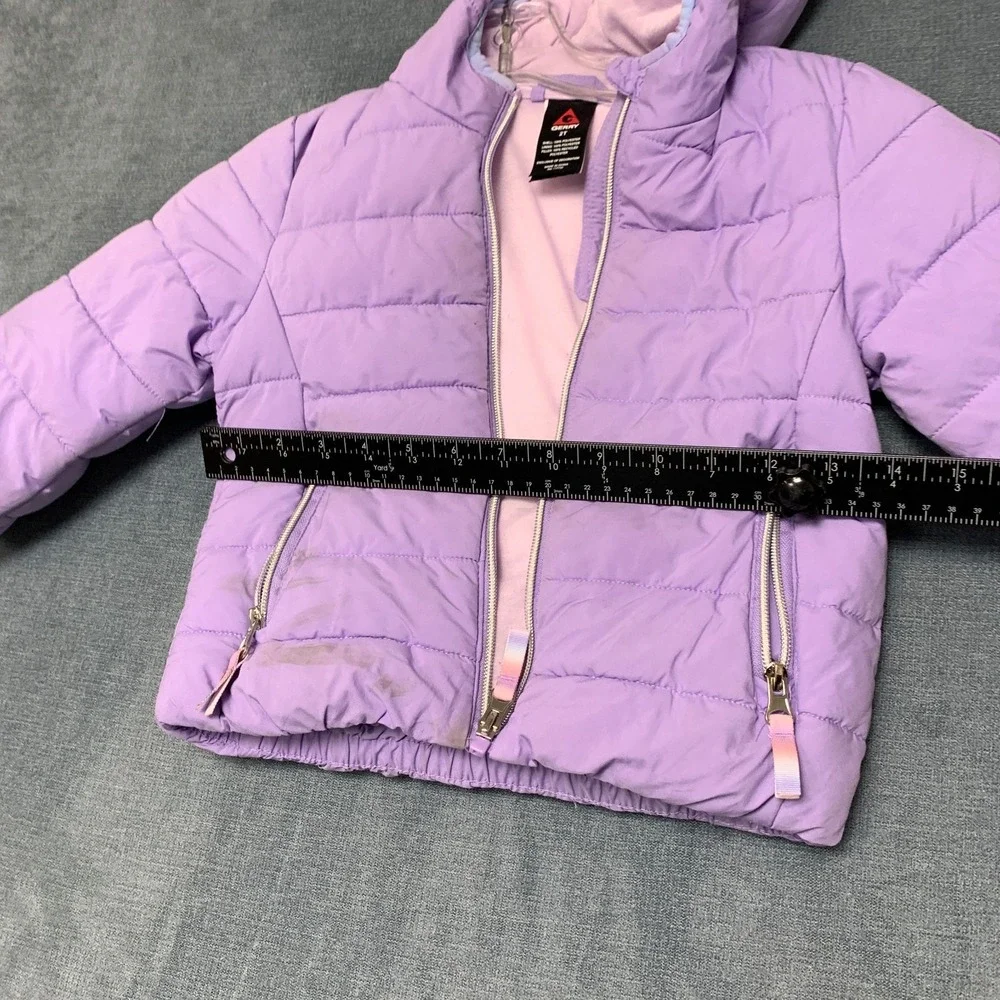 Gerry Hooded Puffer Jacket Girls 2T Lilac Purple Long Sleeve Winter Full Zip